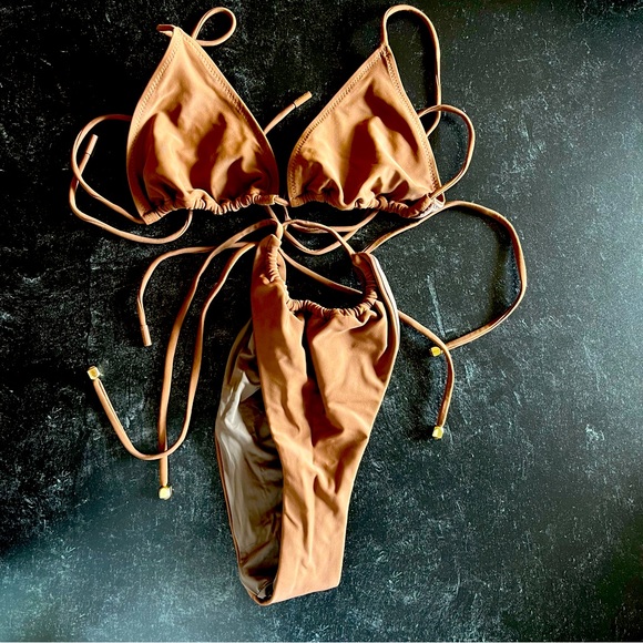 Blackbough | Swim | Blackbough Martini Top Liv String Bottoms In Cocoa ...